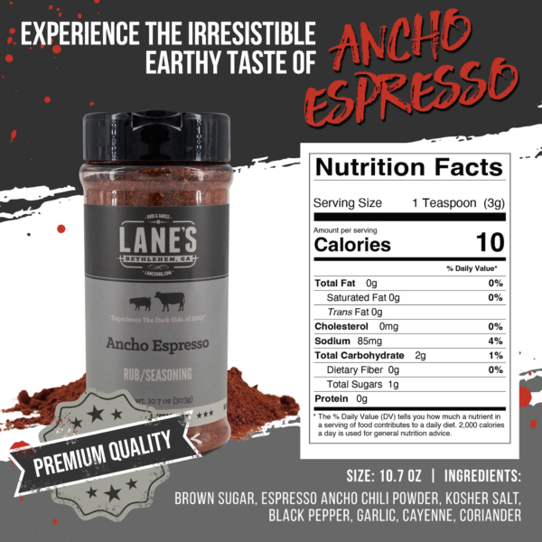 Lane´s Ancho Espresso Rub (303 g) - Bild 4