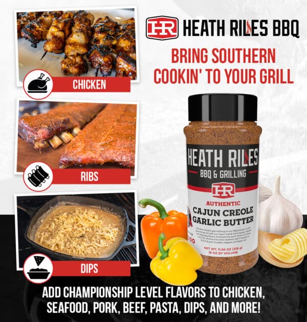 Heath Riles BBQ Cajun Creole Garlic Butter Rub (326 g) - Bild 2