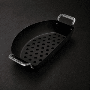 Kamado Joe Perforerad Half-Moon-Pann- Karbon Steel